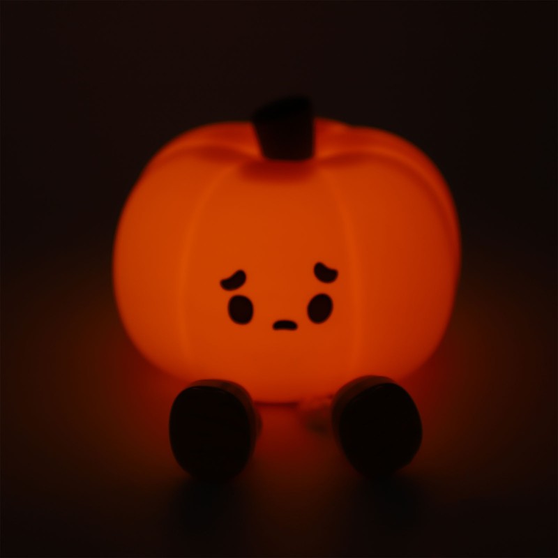 Cute Night Light Tap Control Dimmable Rechargeable Pumpkin Shape Bedside