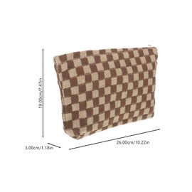 FRCOLOR Cosmetic Bag Pattern Portable Makeup Pouch for Travel Storage Elegant Design for Organizing Toiletries Cosmetics Tools Multi-Purpose Reusable for Women