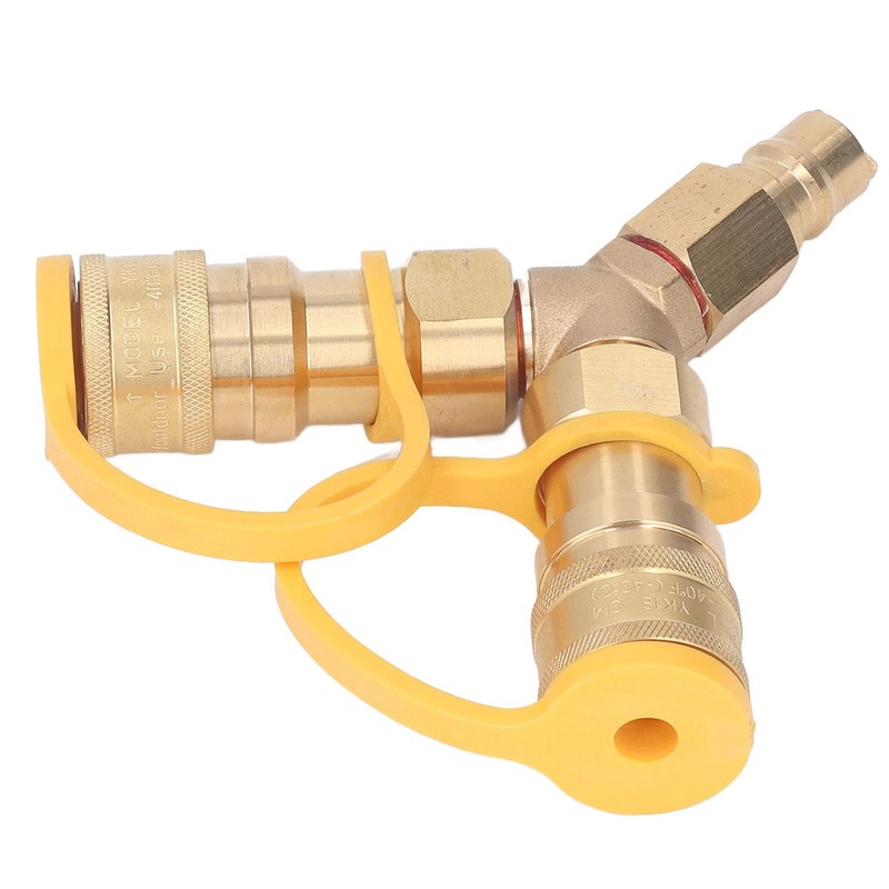 Grcfumo 3/8" Y Splitter, Two Way Gas Distributor, Gas Quick