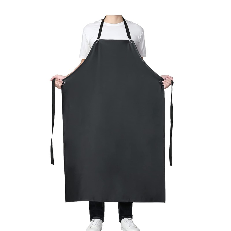 Jaspfct Waterproof Rubber Vinyl Apron, 43'' for Dishwashing/Kitchen Cooking, Chemical