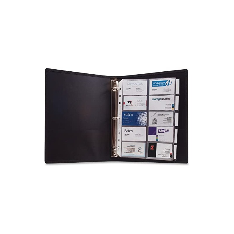 ADVANTUS Business Card Binder, Includes 5 Refill Pages, 8.5 x