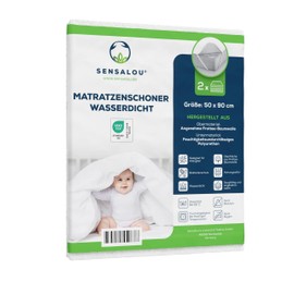 Sensalou Baby Bed Moisture Protection 50 x 90 cm Mattress Topper Waterproof 2 x Set