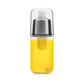 Xiedeai 180ML Olivenöl Sprühflasche Glas Ölsprüher Spender mit Manuell Druckpumpe Nachfüllbar Pneumatisch Ölflaschen Kann Weiter Öl Sprühen Küche Gadgets für Fritteuse Backen Salat