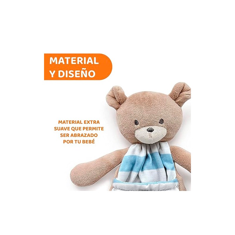 CHICCO, Porta Chupón Pocket Friend, Color Azul