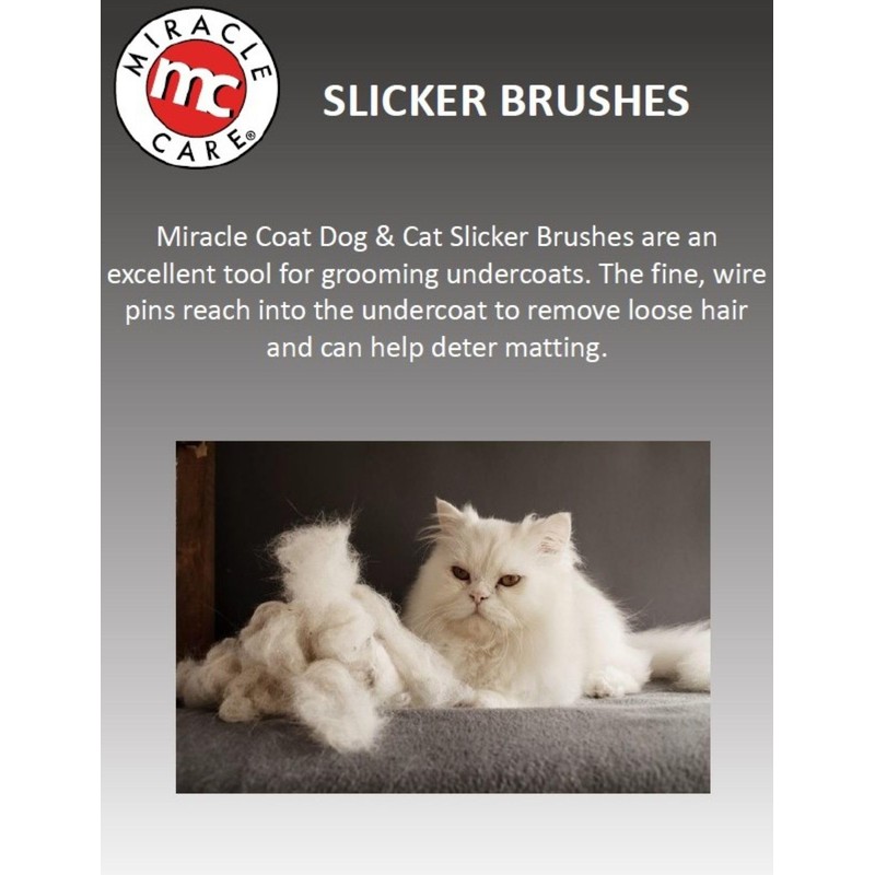 Miracle Care Slicker Brush for Dogs and Cats, Pet Hair