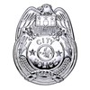 Silver Police Badge Badge Accessory for Cops & Robbers Fancy