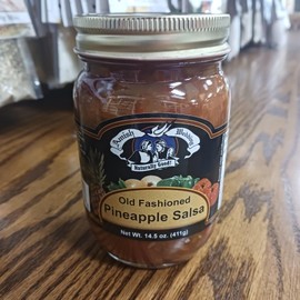 Amish Wedding Kettle Cooked Salsa, Thick and Chunky Pack of 2 14.5 ounce Jars, Pineapple