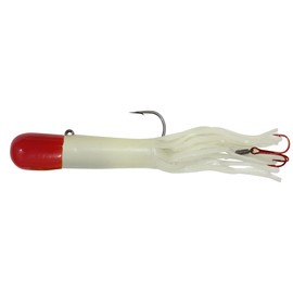 Northland Tackle Level-Head Predator Tube / 3" / 1/4 OZ - #3/0 HK / 2 Pack/LUMI GLO/RED TOP