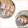 French False Nails Tip Square - 24Pcs White Irregular Shape