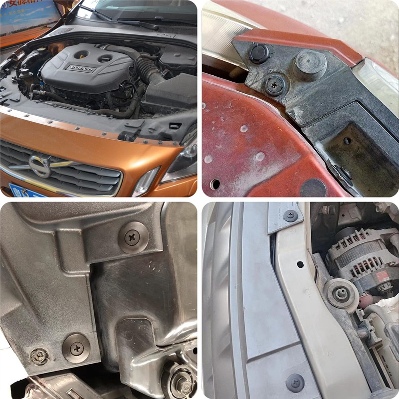 120 Pieces Plastic Car Retainer Clips,Nylon Car Fasteners Rivet Clips