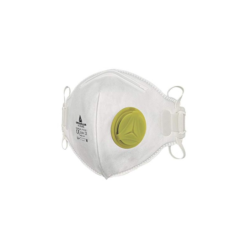 10 unità da Maschera con valvola FFP2 deltaplus M1200VB per