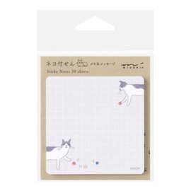Midori 19096006 Sticky Notes, Ball and Cat Pattern