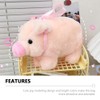 1pc Messenger Bag Small Fuzzy Shoulder Pouch Cartoon Pig Bag