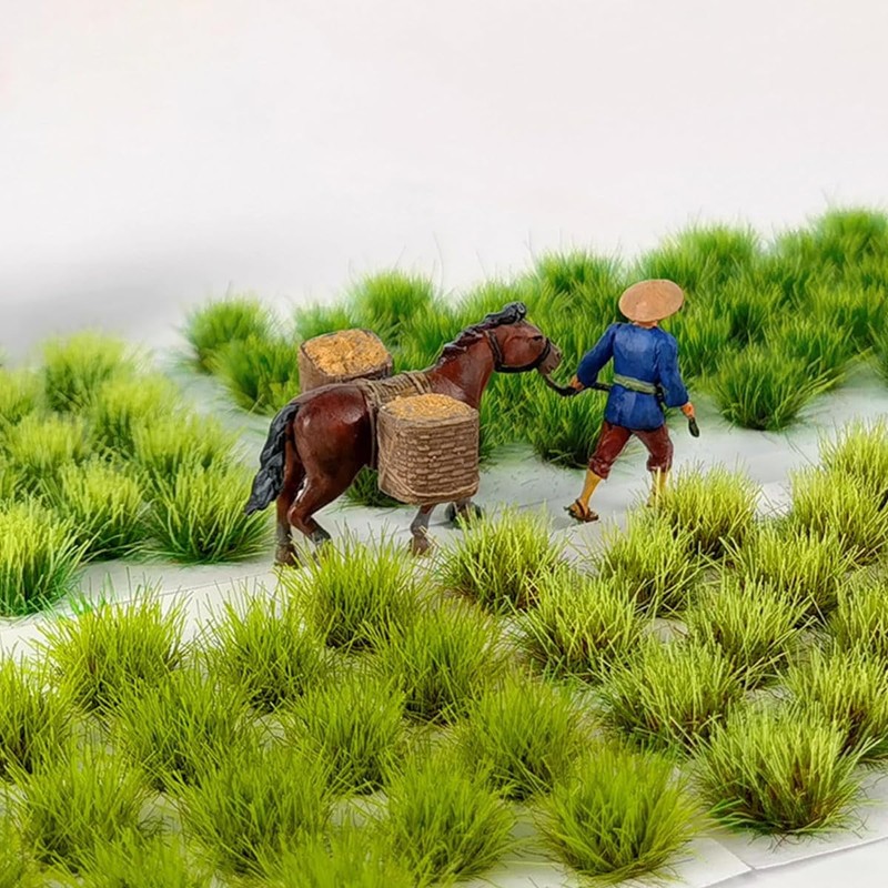 Static Grass Tuft,32 PCS Model Grass Tufts Terrain Resin Static