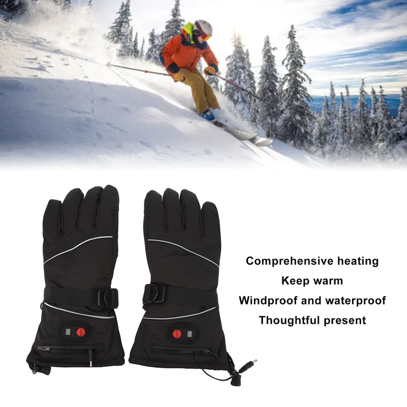 Heating Gloves Electric Touchscreen Heated Gloves Waterproof Windproof Warm Keeping