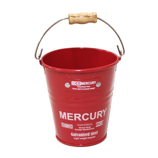 Mercury MEBUMBRD Tin Mini Bucket Red [Authorized Dealer Product] Size: Approx. φ3.5 inches (9 mm) x H9.5