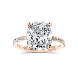 RODIFFY 4CT Cushion Cut Promise Ring for Women,White/Yellow Stone Ring,925 Sterling Silver 18K Yellow/White/Rose Gold Plated Engagement Ring, 8.5, Metal, Cubic Zirconia