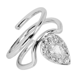 Women Fingernail Rings, Women Finger Nail Cover Rings Index Finger Nail Rings Beautiful Fingernails Rings Finger Tip Nail Cover Rings Nail Art Decoration Ornament Jewelry Gift for Women(3054 Platinum)