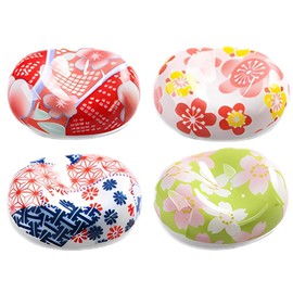 Chicer Chopsticks Rest, Stylish Set, Cutlery, Cutlery Rest, Japanese Tableware, Chopsticks Pillow, Chopsticks Rest, Japanese Style, Floral Pattern, Mother's Day Gift (Set of 4)