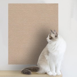 2 PCS Extra Large Cat Scratcher Mat, Total 78.4" x 47" – Cat Scratch Carpet, Wall Cat Scratcher, DIY Climb Cat Tree – Furniture Protector, Couch Protector from Cat Claws, Cat Scratch Pad (Milky)