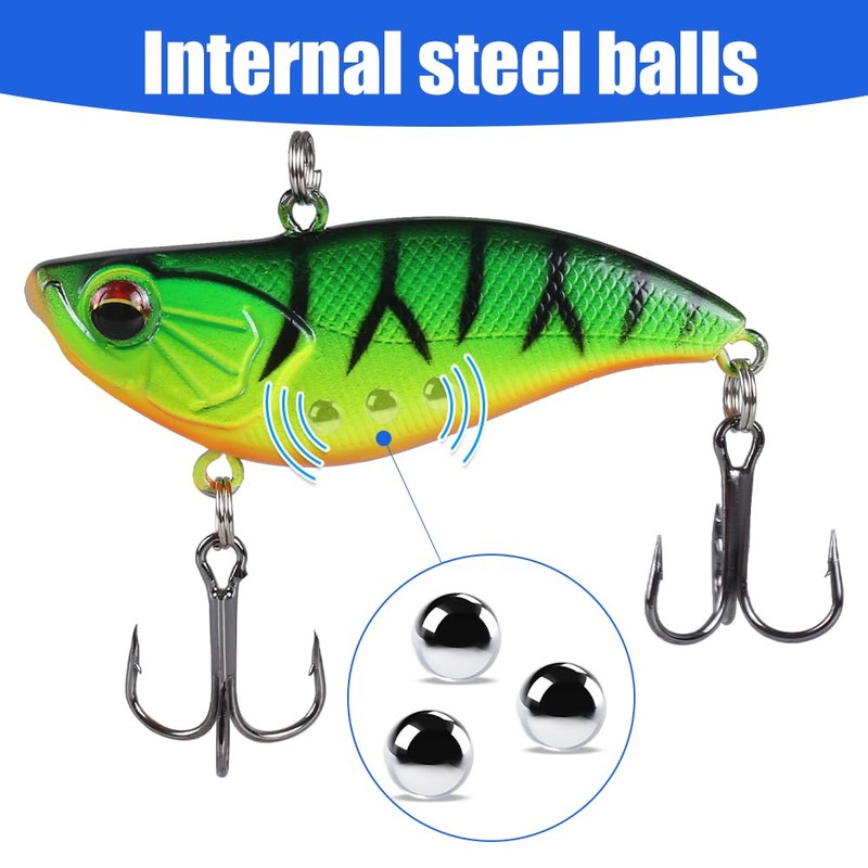 Fishing Lures, 3 Pieces Swimbaits with Barbed Hooks, Crank Baits