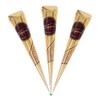 Hiredit 100% Natural Ready to Use Henna Paste Hair Color Hair Dye Cones (Reddish Brown, Pack of 3)