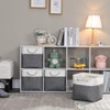 Mangata Canvas Cube Storage Boxes, 25x25x25cm Storage Baskets for Shelves