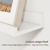 Axeman Picture Ledge Shelf 48 Inch, White Floating Shelves for