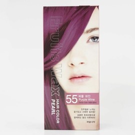 Kwailnara Fruits Wax Hair Color Pearl Pearl 55 Purple Wine (W52711F) - Basic Product / 과일나라 후르츠왁스 헤어칼라 진주펄 55 퍼플 와인 (W52711F) - 기본상품