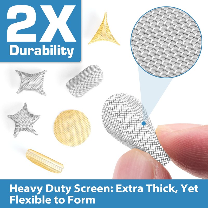 100 Pcs Heavy Duty Pipe Screens, 3/4 Inch Pipe Filter,