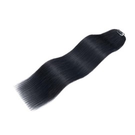 TESSHAIR Remy Hair Extensions Clip in Human Hair Dark Black Clip in Extensions Real Human Hair 16 Inch Real Hair Extensions Clip in Human Hair Straight Human Hair Clip Ins 65g 7Pcs