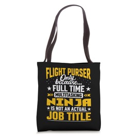 Flight Purser Job Title - Funny Chief Flight Attendant Tote Bag