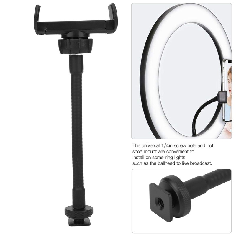 Portable Hose Phone Clip Smartphone Live Broadcast Clamp Holder Ring
