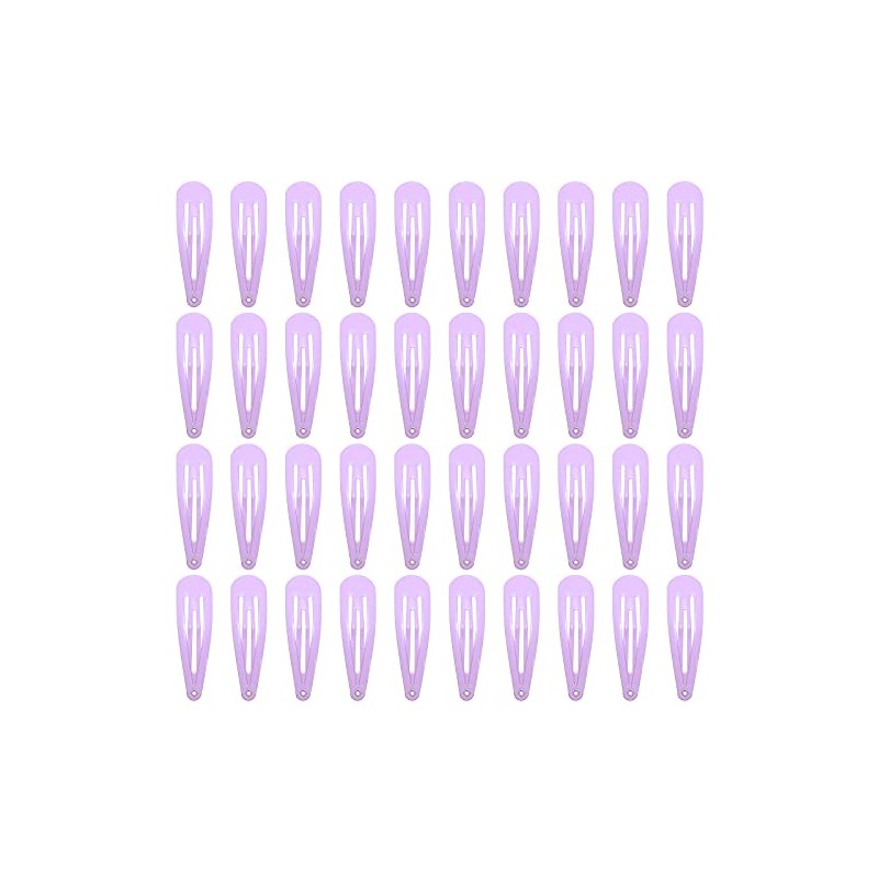 40 Counts Colorful Metal Snap Hair Clips 2 Inch Barrettes