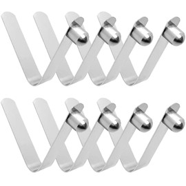 Stainless Kayak Paddle Spring Snaps, 9.5x6mm Pole Push Button Spring Clips Steel Solid Button Locking Tube Single Pin for Outdoor Camping Awning Tent Pole Replacement Accessories 8 Pack