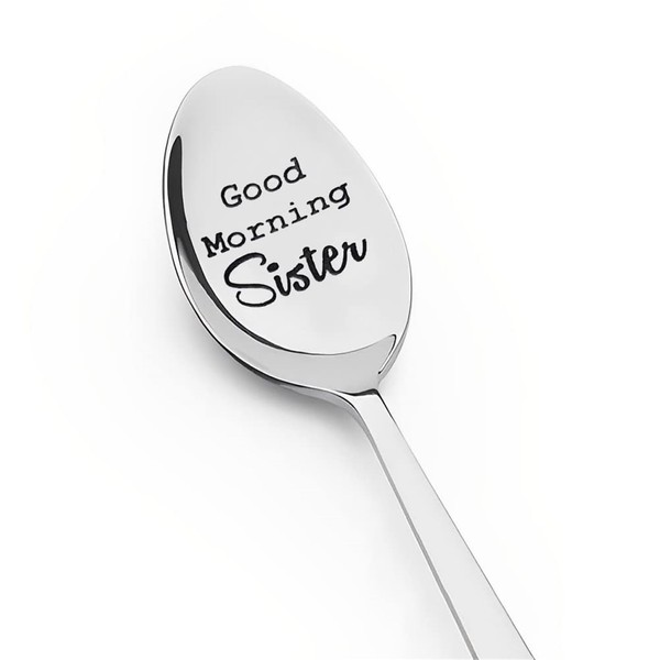 Sister Spoon Gift Stainless Steel Coffee Tea Ice Cream Spoons Funny Birthday Christmas Gifts for Sister