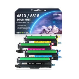SavFinto 6510 6515 108R01420 108R01419 108R01418 108R01417 Drum Unit Replacement for Xerox Phaser 6510DN 6510DNI 6510DNM 6510N WorkCentre 6515DN 6515DNI 6515DNM 6515N Printer (4-Pack)