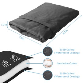 Outdoor Faucet Covers for Winter Freeze Protection, 2 Pack 8.5" H x 5.9" W Outside Faucet Socks for Winter, Thicken Waterproof Hose Bib Covers for Winter, Reusable Insulated Spigot Covers