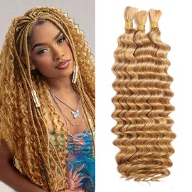 1LX #27 Deep Wave Human Braiding Hair Extensions 18 18 18 inch