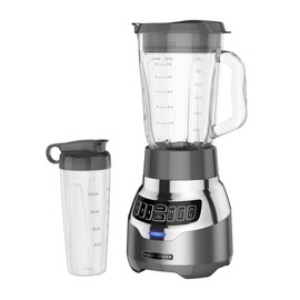 BLACK+DECKER PowerCrush Digital Blender with Quiet Technology, Stainless Steel, BL1300DG-T, Gray & Silver