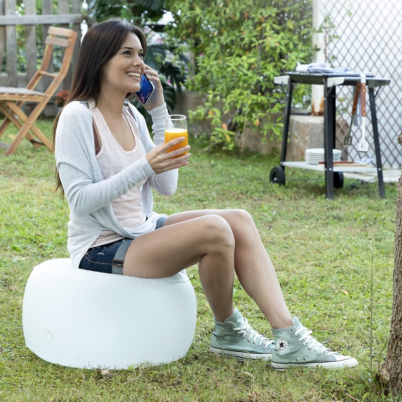 InnovaGoods PULIGHT Inflatable Chair, White, Unica