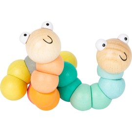 Small Foot 11772 Pastel Caterpillar Motoric Toy Display, for bending and twisting, for ages 12+ months