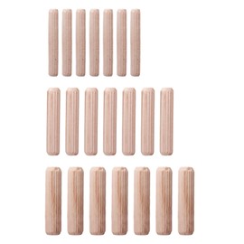 SYF-UN 21 Pcs Assorted Wooden Dowels M6 M8 M10 Hard Wood Grooved Plugs Furniture Woodwork Grooved Fluted Pin Craft 6mm 8mm 10mm