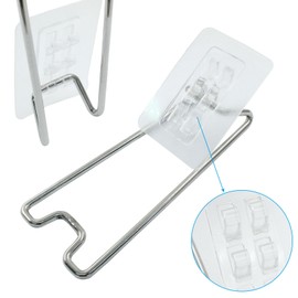 Rierdge 5Pcs Silver Self Adjustable Picture Easel Stand Metal Self Adhesive Picture Frame Easel Small Frame Easel Backs 5.14" Tall for Picture Frame Photo Frame Back