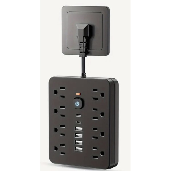 USA Global Treasures 14-in-1 Black Power Adapter - Surge Protector,