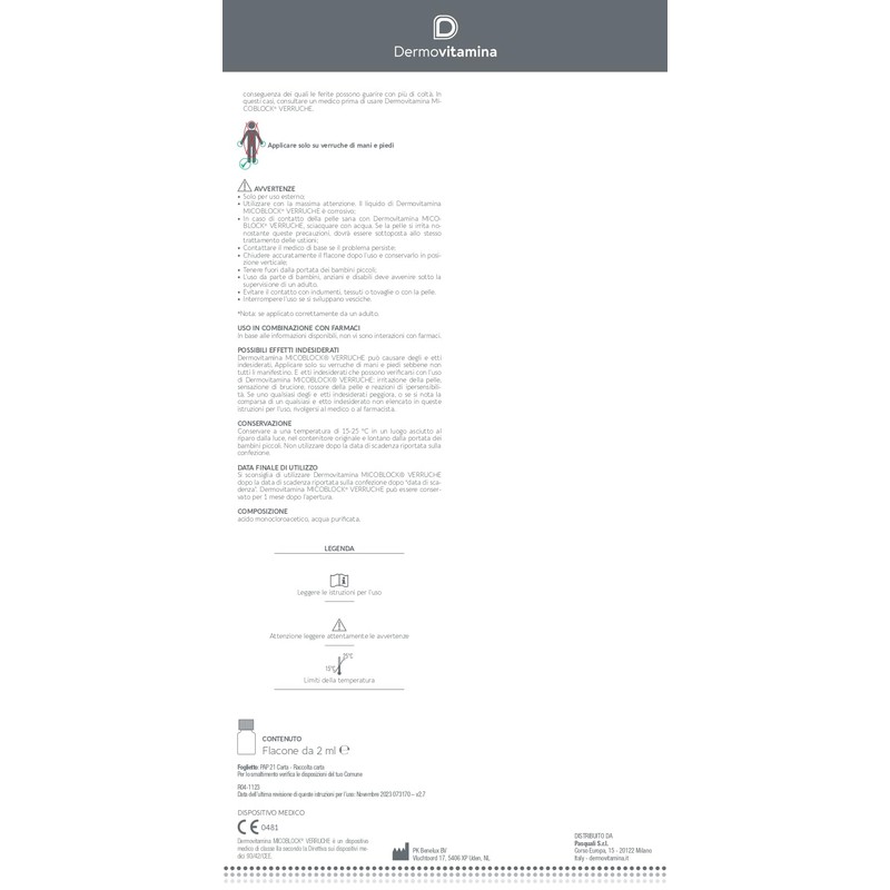 Dermovitamina - Micoblock Verruche Cryo 38ml - Per Mani e