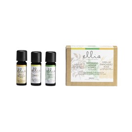 Ellia Essential Oil Set, Breath Deep, with Peppermint, Open Up Blends and Fight It Blends. 3 Pack Essential Oil Kit to Help Ease Breathing. 10ml Each, by Homedics