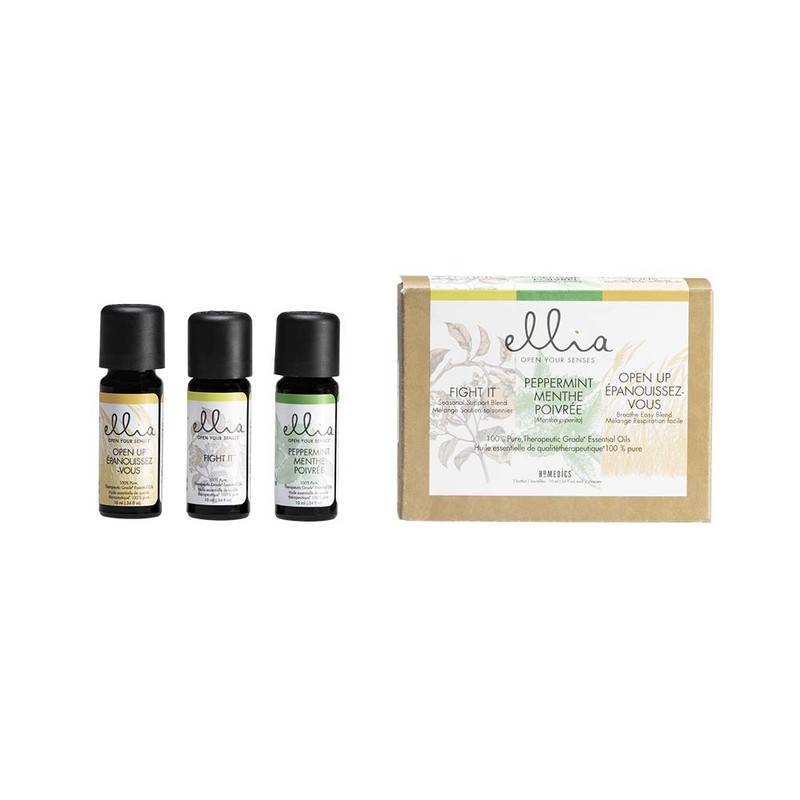 Ellia Essential Oil Set, Breath Deep, with Peppermint, Open Up