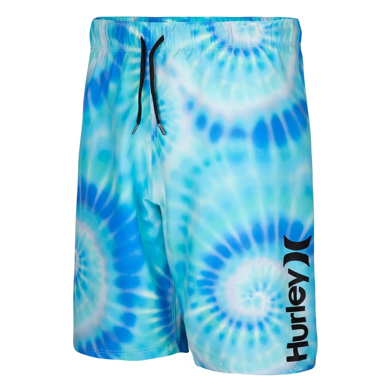 Hurley Boys Pull On Swim Trunks, Blue Tie Dye, XL