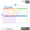 TMS Magnetic Monthly Calendar, Weekly Planner and Daily Organiser for